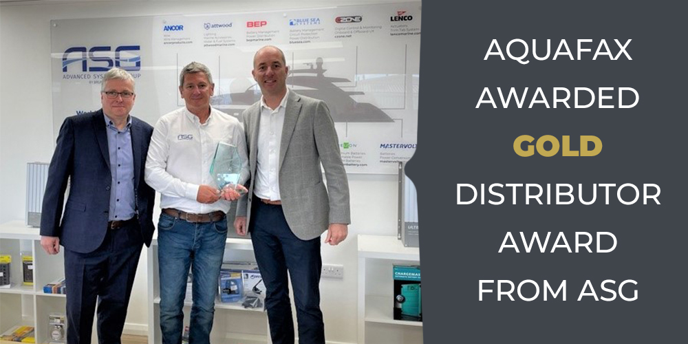 Aquafax awarded as gold distributor from ASG