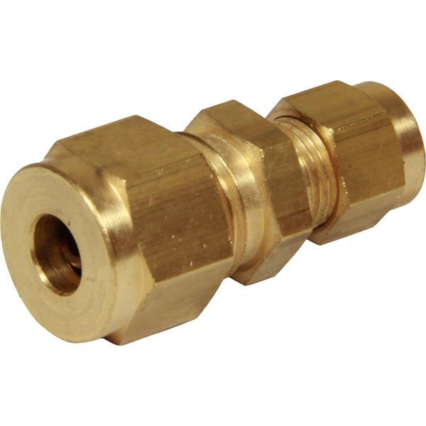 AG Brass Straight Coupling 1/4" x 3/16"