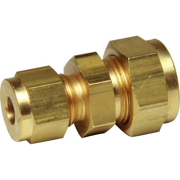 AG Brass Straight Coupling 3/8" x 1/4"