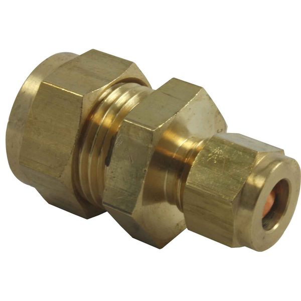 AG Brass Straight Coupling 1/2" x 5/16"