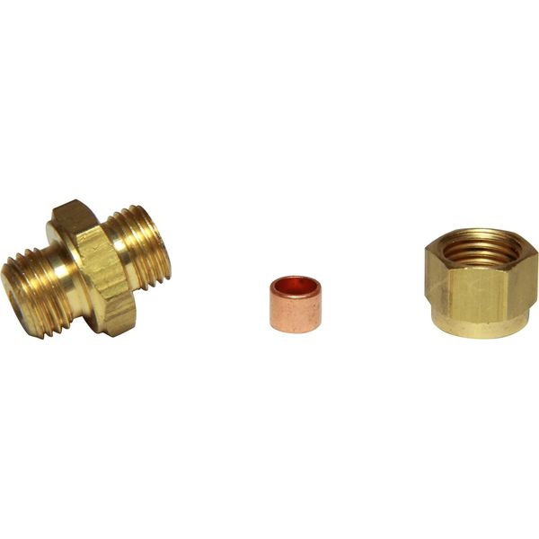 AG Brass Male Stud Coupling M14 x 1.5 x 1/4" Tube