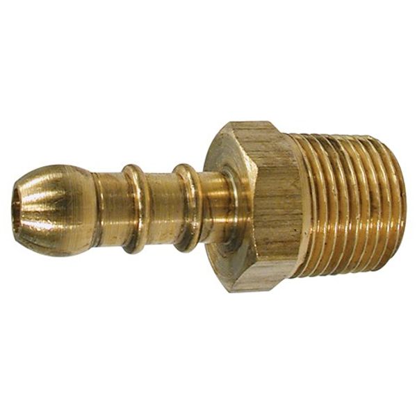 AG Brass Hose Tail Connector 3/8" BSP Taper to 10mm Nozzle