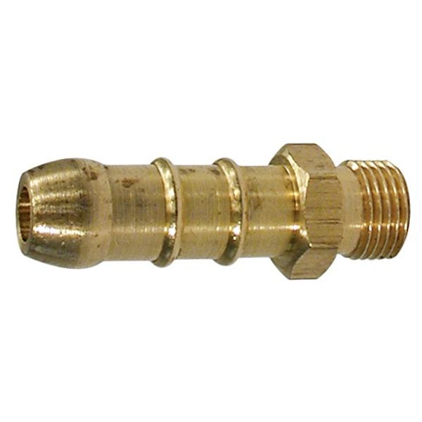 AG Brass Hose Tail Connector 3/8" BSP to 10mm Spigot