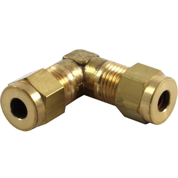 AG Brass Equal Elbow Coupling 3/16" x 3/16"