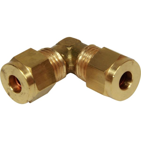 AG Brass Equal Elbow Coupling 1/4" x 1/4"