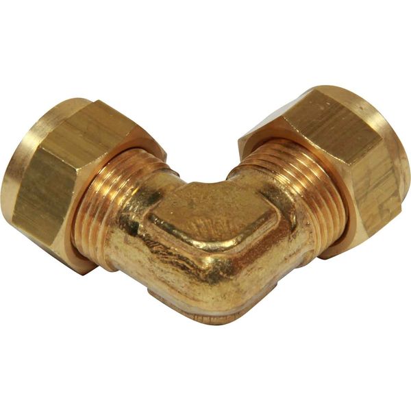 AG Brass Equal Elbow Coupling 3/8" x 3/8"