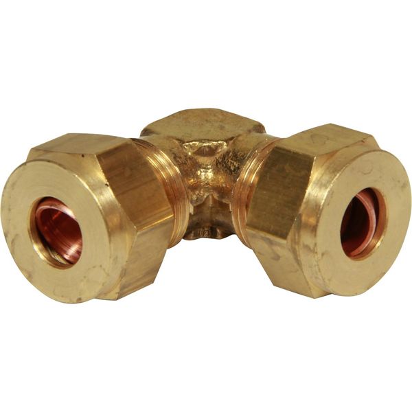 AG Brass Equal Elbow Coupling 3/8" x 3/8"