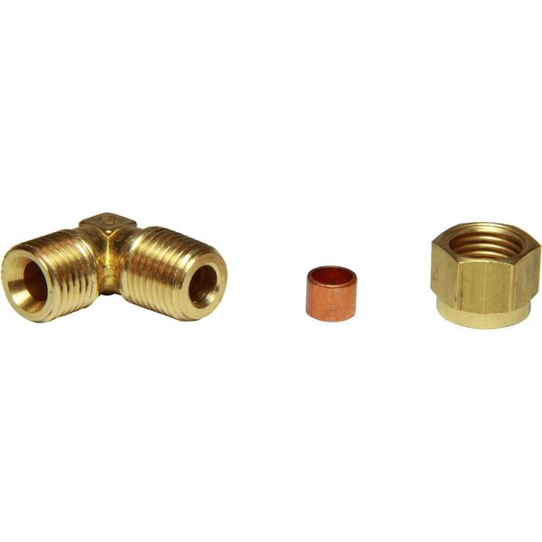 AG Brass Male Elbow Coupling 1/4" x 1/4" BSP Taper