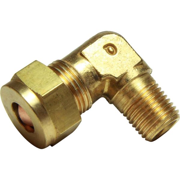 AG Brass Male Elbow Coupling 3/8" x 1/4" BSP Taper