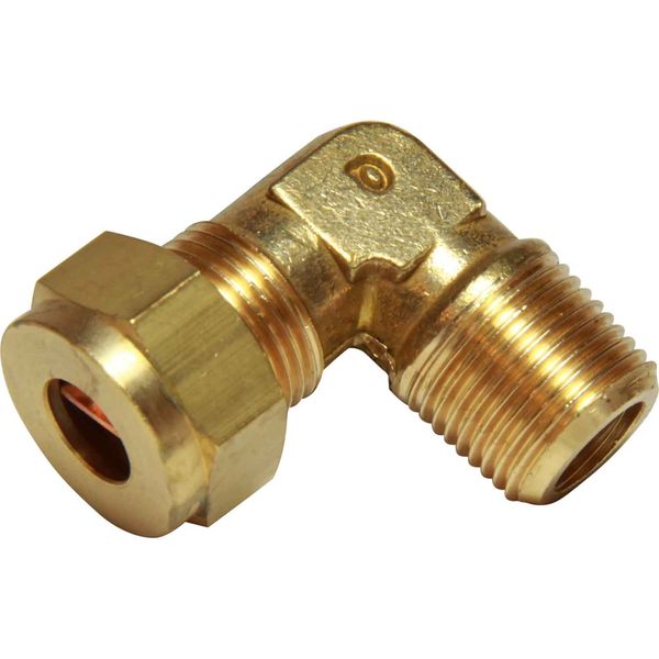 AG Brass Male Elbow Coupling 3/8" x 3/8" BSP Taper
