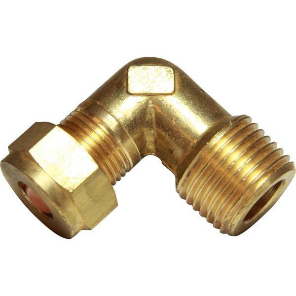 AG Brass Male Elbow Coupling 3/8" x 1/2" BSP Taper