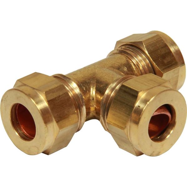 AG Brass Equal Tee Coupling 6 x 6 x 6mm