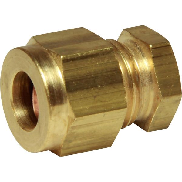 AG Brass Stop End Coupling 1/4" OD Tube