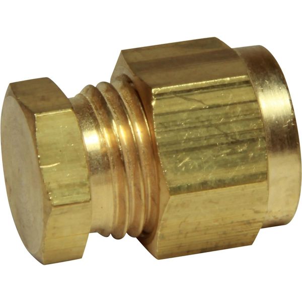 AG Brass Stop End Coupling 5/16" OD Tube