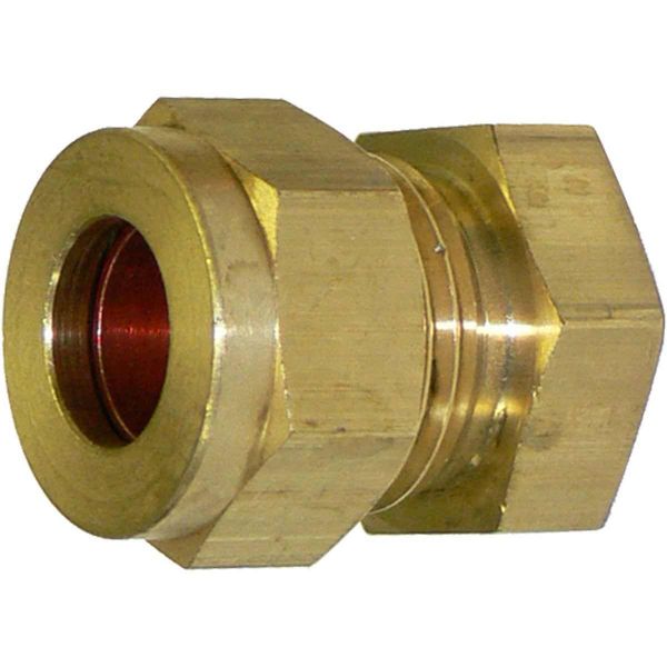 AG Brass Stop End Coupling 1/2" OD Tube