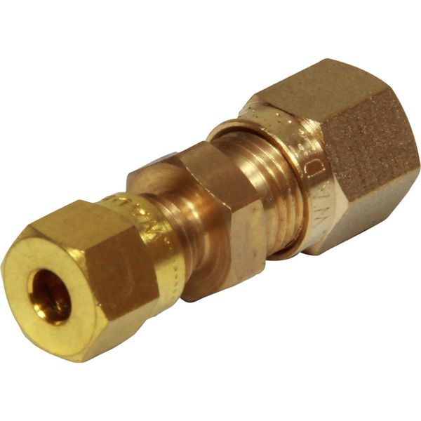 AG Brass Straight Coupling 6mm x 4mm