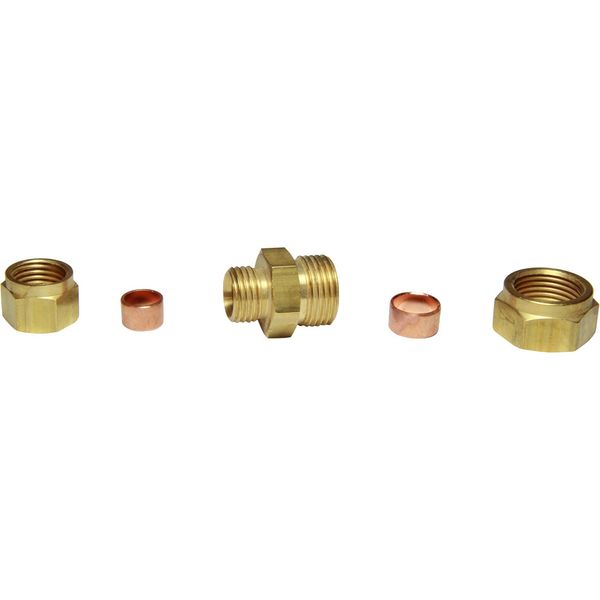 AG Brass Straight Coupling 10mm x 8mm