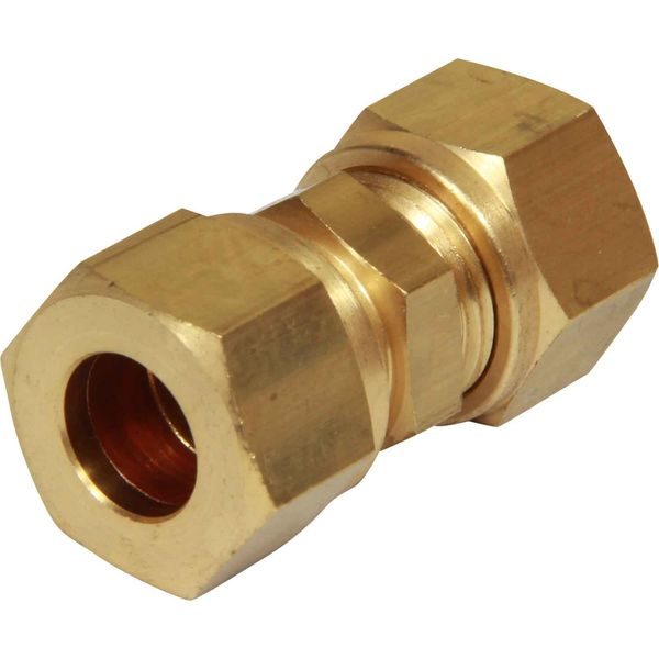 AG Brass Straight Coupling 12mm x 12mm
