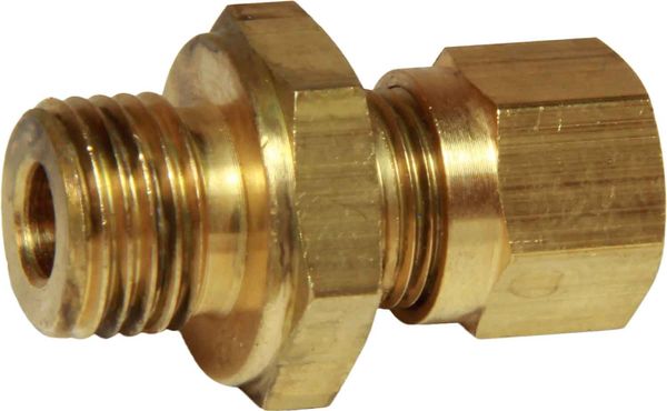 AG Brass Male Stud Coupling 10mm x 1/4" BSP