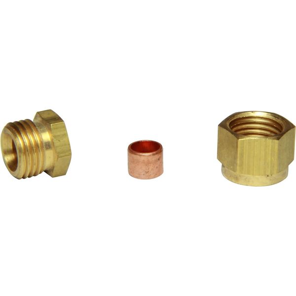 AG Brass Coupling Stop End 6mm OD Tube