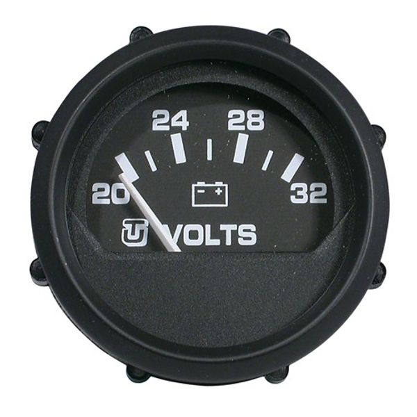 Voltmeter Gauge 20-32V DC (Black)