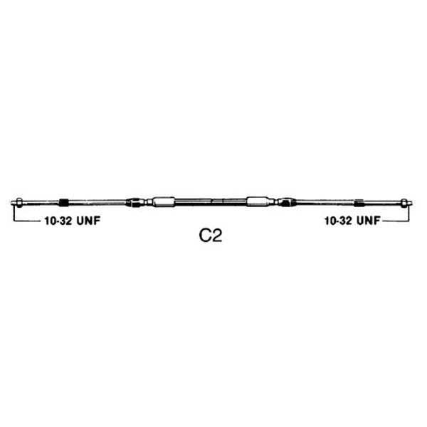 Ultraflex 23C Control C2 Cable 13ft (3.9m)