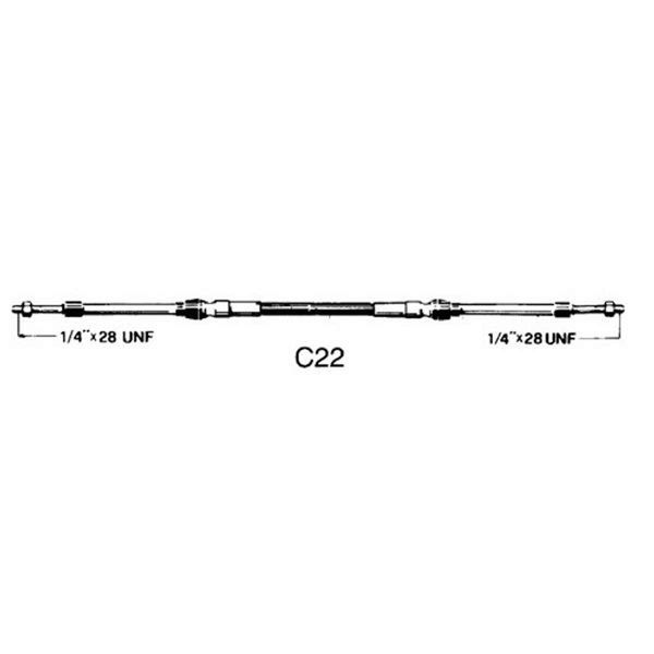 Ultraflex 43C Control C22 Cable 28ft (8.5m)