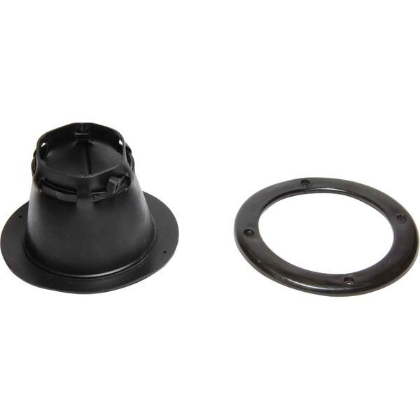 Adjustable Cable Grommet and Ring 105mm OD Black