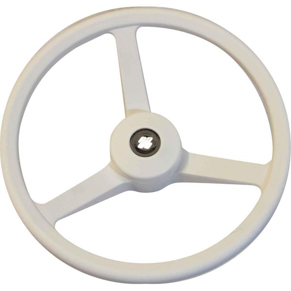 Steering Wheel 3 Spoke White 335mm
