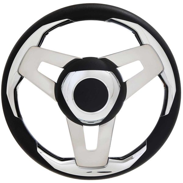 Ultraflex Aluminium Steering Wheel (Black Rim / 350mm / Hub)