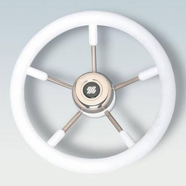 Steering Wheel SS Firm Grip White 350mm