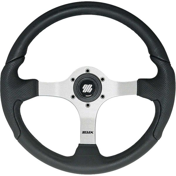 Ultraflex Nisida Steering Wheel with Hub (350mm / Silver & Black)