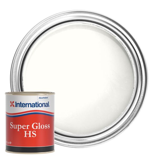 International Super Gloss HS Topcoat Paint White 750ml