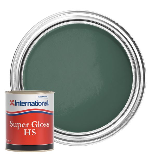 International Super Gloss HS Topcoat Paint Thames Green 750ml