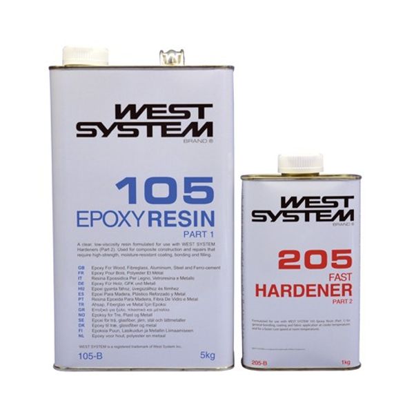 West System 6kg B Pack: 105 Resin+ 205 Fast Hardener