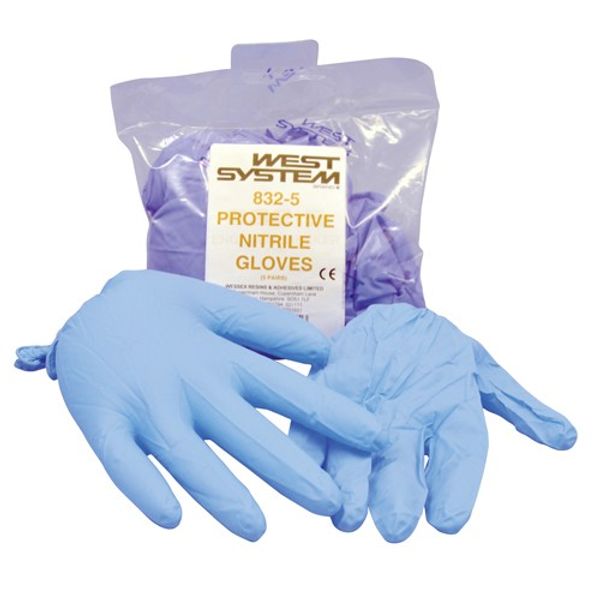 West System 832-5 Nitrile Gloves (5 Pairs)