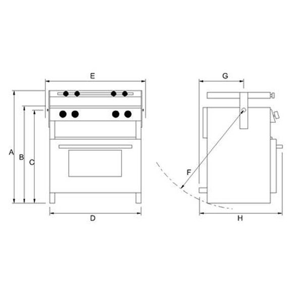Tasman 4500  Twin Hob with Grill and Ignition