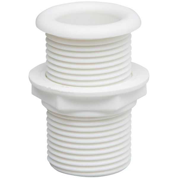 Can Plastic Transom Socket 75mm Diameter 1-1/4" BSP White