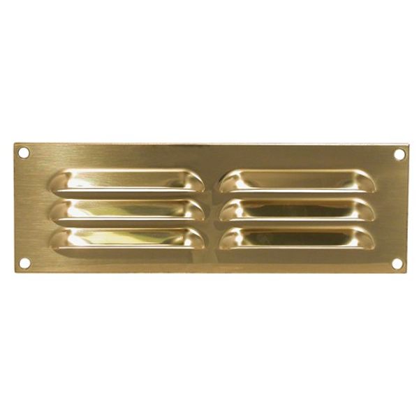 AG Hooded Louvre Vent Brass 9" x 3"