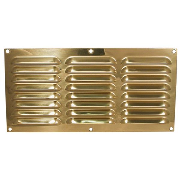 AG Hooded Louvre Vent Brass 12" x 6"