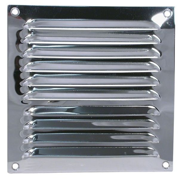 Hooded Louvre Vent Chrome 6" x 6"