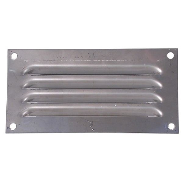 Hooded Louvre Vent Polished Stainless Steel 6" x 3"