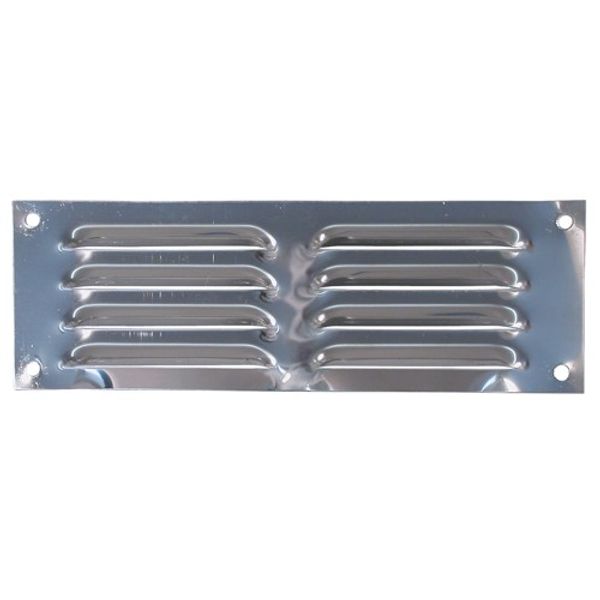 Hooded Louvre Vent Polished Stainless Steel 9" x 3"