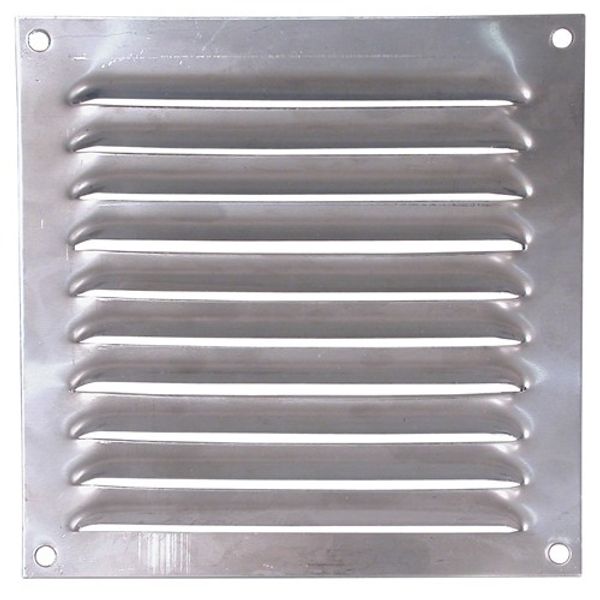 Hooded Louvre Vent Polished Stainless Steel 6" x 6"