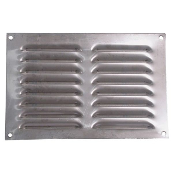 Hooded Louvre Vent Polished 304 Stainless Steel 9" x 6"