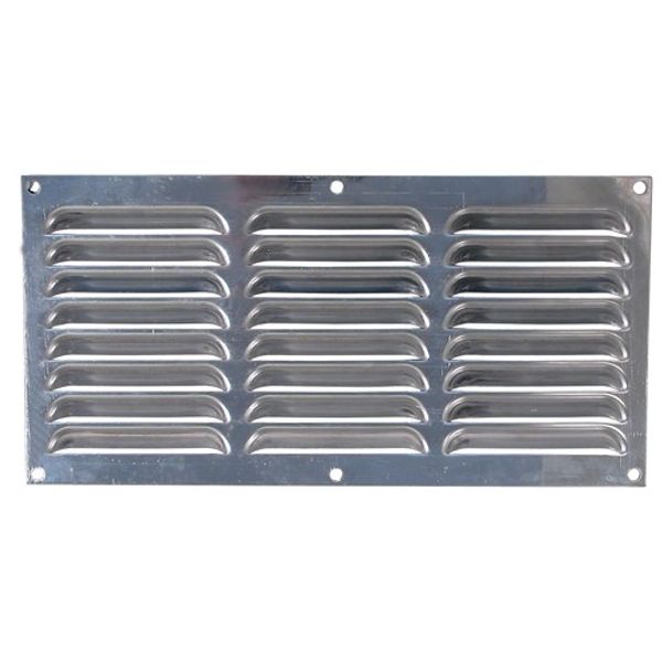 Hooded Louvre Vent Polished 304 Stainless Steel 12" x 6"