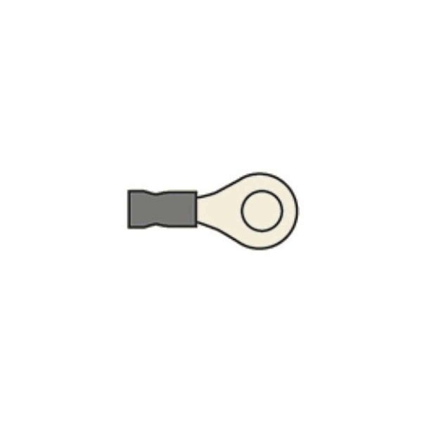 AMC Heat Shrink Terminal Loop 6.4mm Red (50)