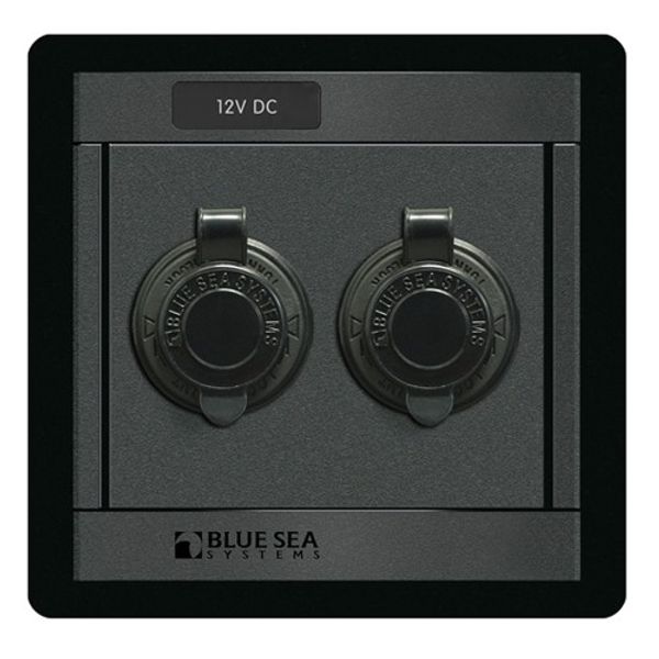 Blue Sea 360 Panel 12V DC Twin Socket 15A