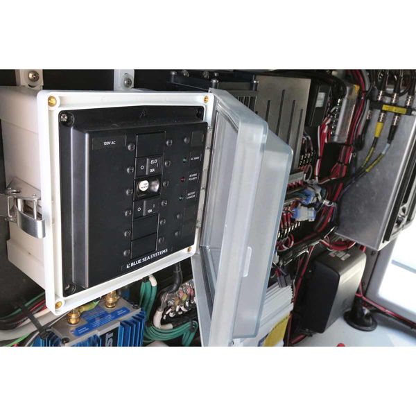 Blue Sea Panel Enclosure SMS with 3 Blank Positions (120V AC ELCI 30A)