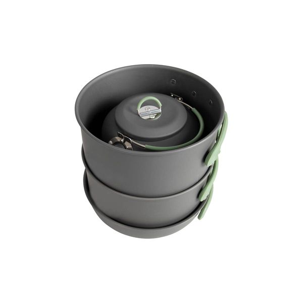 Bo-Camp Cookware Set Explorer with Tea Kettle Aluminium (4 Pieces)